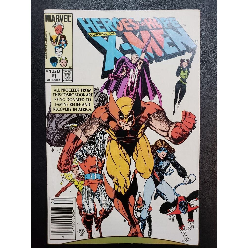 "Heroes for Hope" #1 starring the X-Men Marvel Comics 1985 Midgrade G/VG